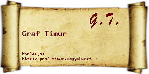 Graf Timur névjegykártya
